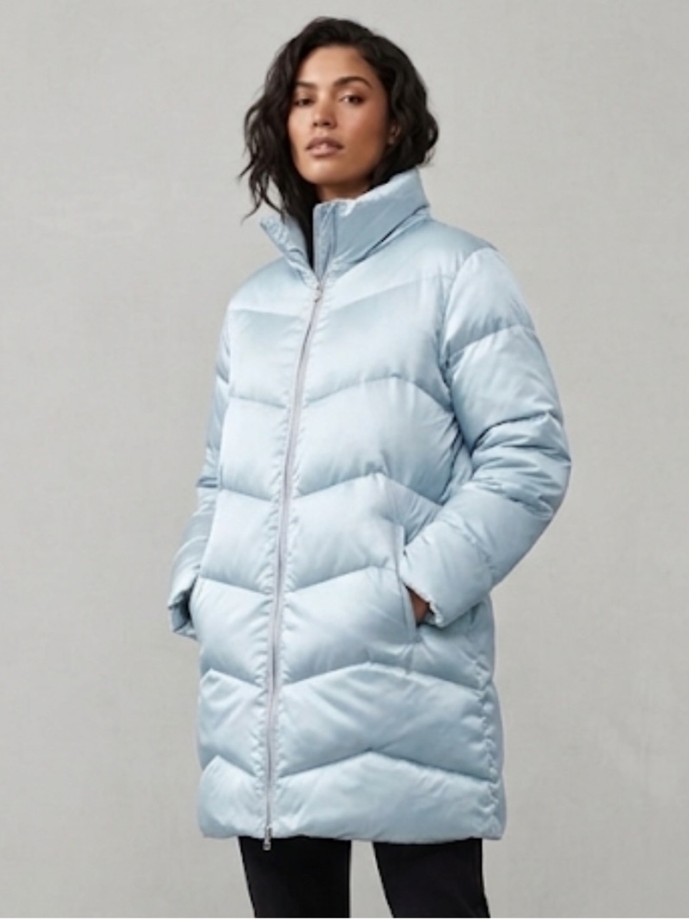 Weatherproof Light Ice Blue Puffer Coat Oversized Winter Jacket XL